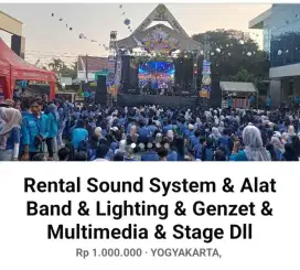 Rental Sound System Alat Musik Panggung Lighting Genzet Multimedia Dll