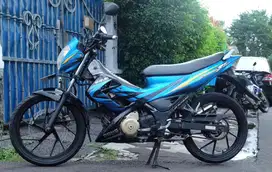 satria fu 2008 biru hitam ori