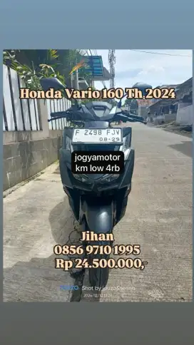 Honda vario 160 th 2024 cash or kredit harga bersahabat