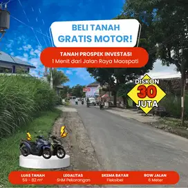 Miliki Kavling Strategis Dekat Unesa, Harga 100 Jutaan + Scoopy Gratis