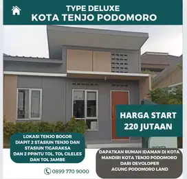 Jual rumah Podomoro Tenjo booking fee 2 juta.