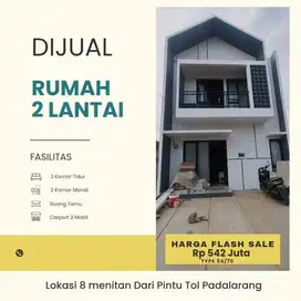 Jual Rumah 2 Lantai di Bandung Dekat Stasiun dan Tol