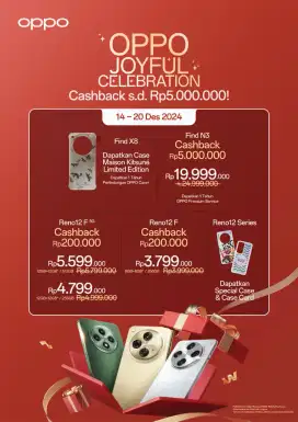 OPPO RENO 12F CASHBACK 500K SPESIAL NATARU