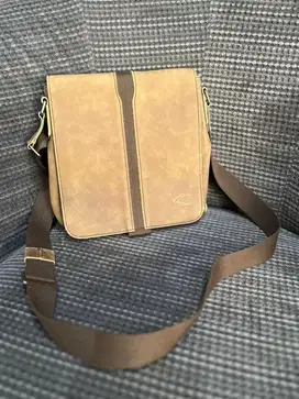 Camel Active Leather Messenger Bag for Men