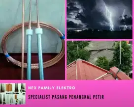 Teknisi Pasang Baru Penangkal Petir Di Bubulak Tanah Sereal Bojonggede