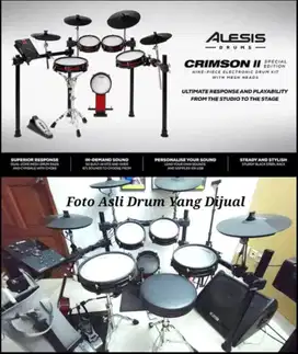 Electric Drum Alesis Crimson II Kit - Original & Mulus Jarang Dipakai