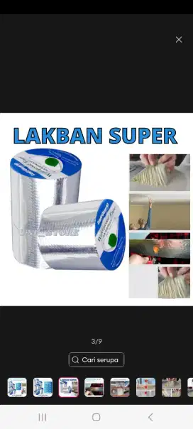 Lakban aluminium foil tambal bocor seng terpal asbes genteng galvalum