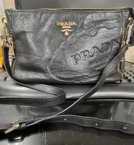 Prada Tas Wanita Slingbag Zipper Lambo