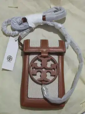 TORY BURCH MILLER CANVAS QUARDANT PHONE CHOSSBODY