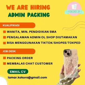 LOWONGAN ADMIN PACKING OL SHOP