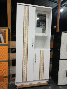 Lemari 2 Pintu Minimalis full pakai kunci (free ongkir PDG area)