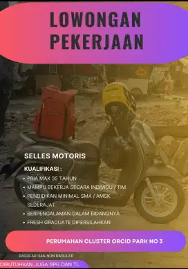 Dibutuhkan segera sales motoris dan spg