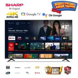 SHARP 4K UHD Google TV 42 Inch - Dolby Vision 4T-C42DK1I Bluetooth HDR