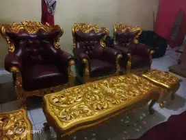 Renovasi kursi ganti kain,ganti kulit sintetis,dan tambah busa.