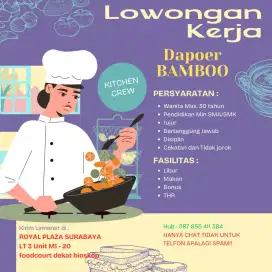 jaga toko masakan chinese food halal di royal plaza surabaya