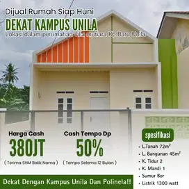 Dijual Rumah Siap Huni di Kampung Baru Unila