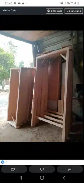 Kusen + pintunya ready dari kayu bekas meranti oven berkualitas