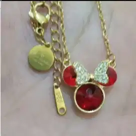 KALUNG KATE SPADE X DISNEY AURORA BATU MERAH DELIMA