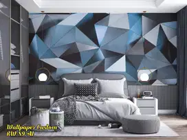 Wallpaper Dinding 3D Custom Desain Korden Gorden Vitrase