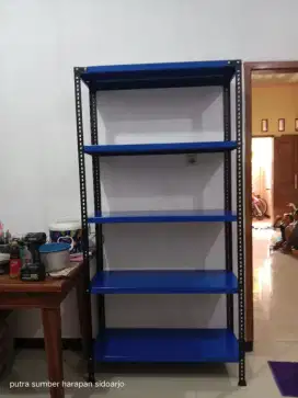 Rak besi siku lubang powder coatings