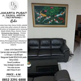 Dijual RUKO Jl. ZAINUL ARIFIN (KETAPANG), 261m2, Lokasi Strategis, 4M