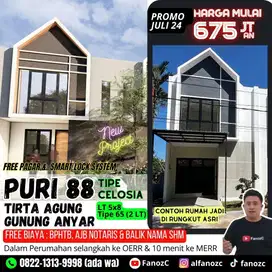 jual rumah surabaya, Puri 88 tirta agung, rumah modern, 2 kamar