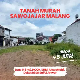 Dijual Tanah Hook Dekat Rumah Sakit RSSA Malang