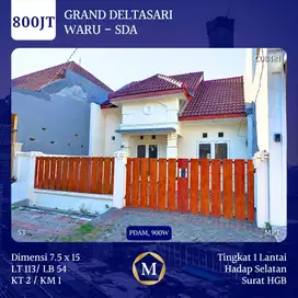 RUMAH MURAH DI GRAND DELTASARI WARU DEKAT ALOHA JUANDA