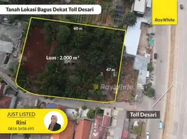 Andara Tanah Murah Luas 2000 M, Pinggir Tol Depok Antasari