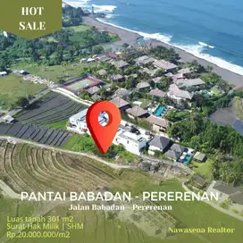 Tanah Pererenan Pantai Lima 300 meter menuju Pantai