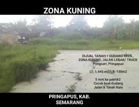 DIJUAL TANAH ZONA KUNING COCOK UNTUK GUDANG, KABUPATEN SEMARANG