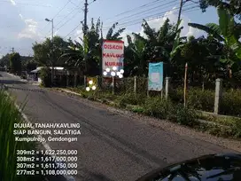 DIJUAL TANAH/KSB KUMPULREJO GENDONGAN SALATIGA  PINGGIR JALAN