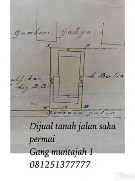 DIJUAL TANAH, Saka Permai, Gang Mutajah 1