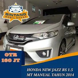 HONDA NEW JAZZ RS 1.5 MT MANUAL 1500 CC BENSIN TAHUN 2014