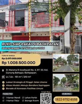 jual murah ruko melalui lelang negara