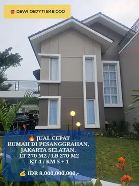 Dijual Rumah Modern Minimalis di Pesanggrahan, Jakarta Selatan