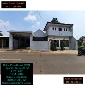 Jual Rumah +Bonus Ruko 2 Unit - Tipe 266m² 5KT & 4KM | Nempel Jl. Raya