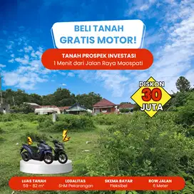 Promo Terbatas: Tanah Kavling Dekat Unesa Bonus Motor Scoopy Baru