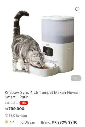 Tempat makan kucing otomatis (Pet dispenser otomatis)