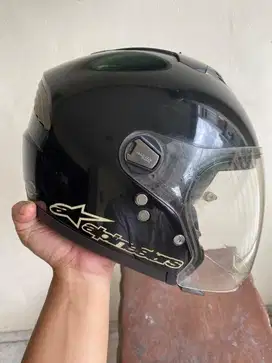 Helm Nolan N43 hitam size 43 seken perlu perbaikan busa