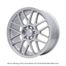 VELG HSR : RAI-S1 HSR R17X75 H8X100-114,3 ET40 SILVER MACHINE FACE