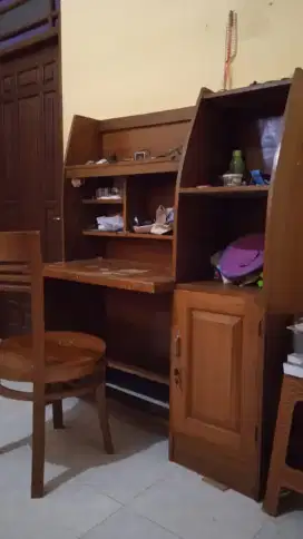 Meja belajar kayu jati