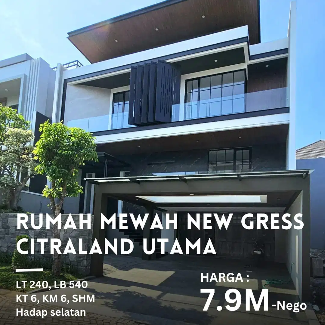 TEV DIJUAL RUMAH MEWAH DI CITRALAND UTAMA CLUSTER WATERFRONT