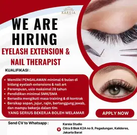 Lowongan pekerjaan eyelash dan nail therapist