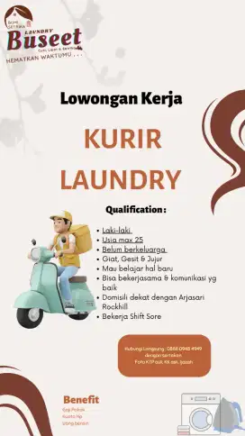 Lowongan kerja Kurir Laundry