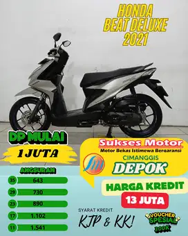 HONDA BEAT DELUXE TAHUN 2021 CASH & KARTU KREDIT VIA TOKPED & BLIBLI