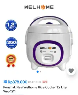 Rice cooker Welhome Baru Kado X mas hadiah pas