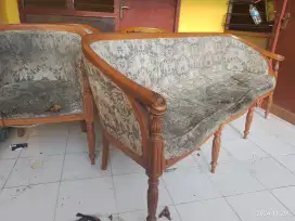 Jual cepat set sofa kursi kayu jati