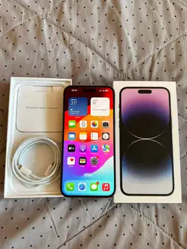 iPhone 14 Pro Max 256GB Purple Fullset Original Mulus IMEI Bea Cukai