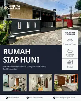 Rumah Siap Huni Full Perabotan Dekat Ringroad Selatan